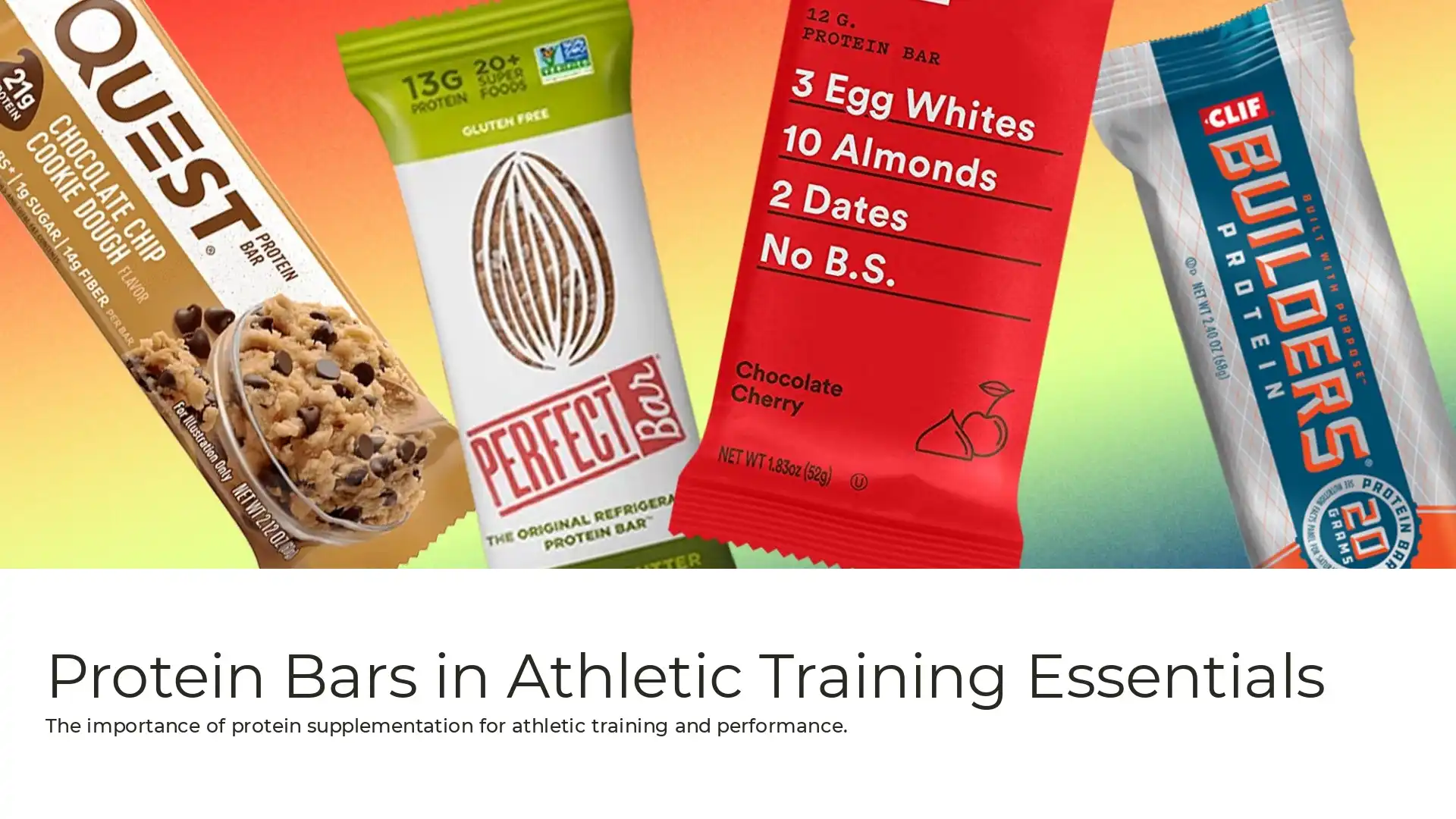 Protein Bars in Athletic Training